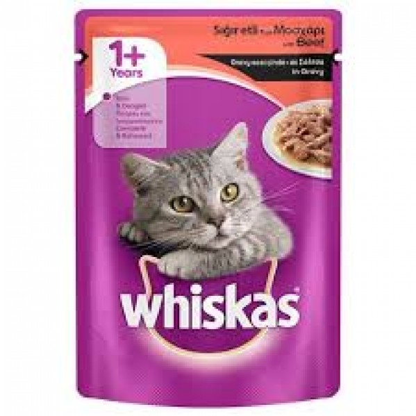 WHİSKAS POUCH BİFTEKLİ YAŞ MAMA 100GR